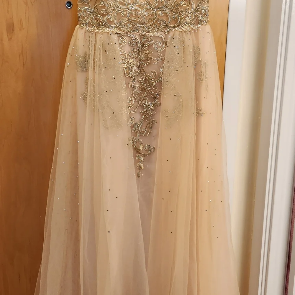 Melanie Lyne Embroidered Special Occasion Dress Size 6 - Picture 4 of 9
